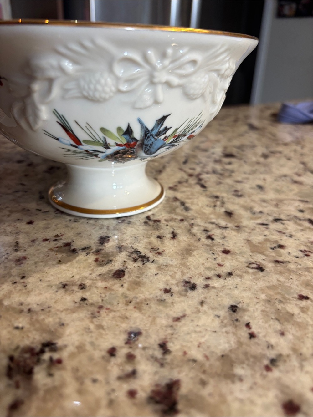 Lenox Winter Greetings Teacup with Pinecone and Greenery